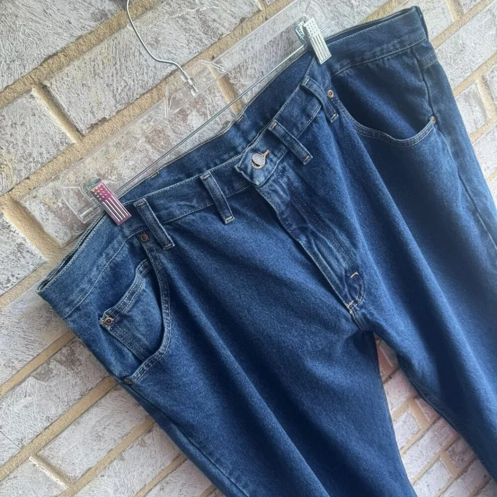 Wrangler Relaxed Fit 100% Cotton Blue Denim Jeans Women's Size 44 X 30
